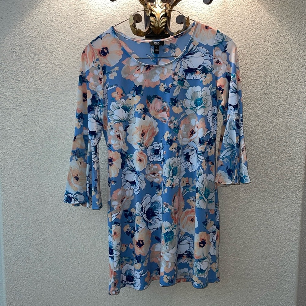 MSK- PETITE LARGE-bell sleeve- dress or tunic/ top